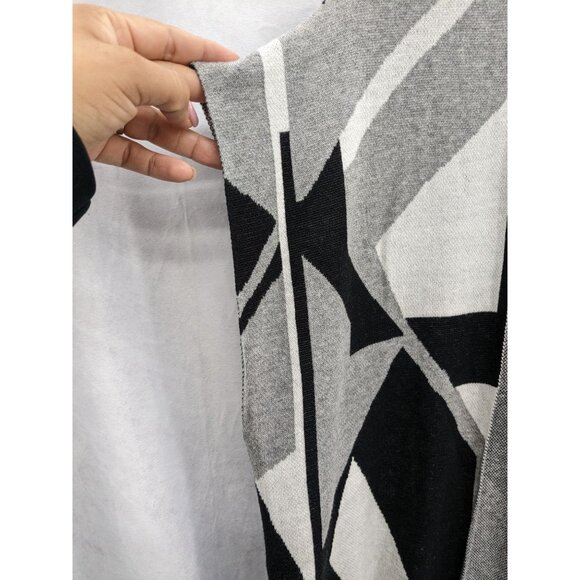 Lane Bryant Knit Cardigan Vest Women Size 14/16 Open Knit Geometric Office Boho - Picture 5 of 8